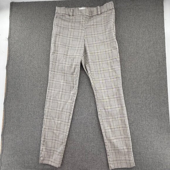 H&M Dressy Plaid Pants Work, School, Preppy Mid Rise Size 4 Cotton Blend - Picture 2 of 16
